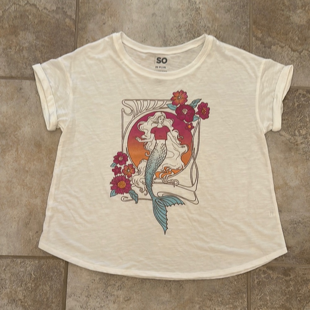 SO Mermaid Shirt Size 20 Plus Girls